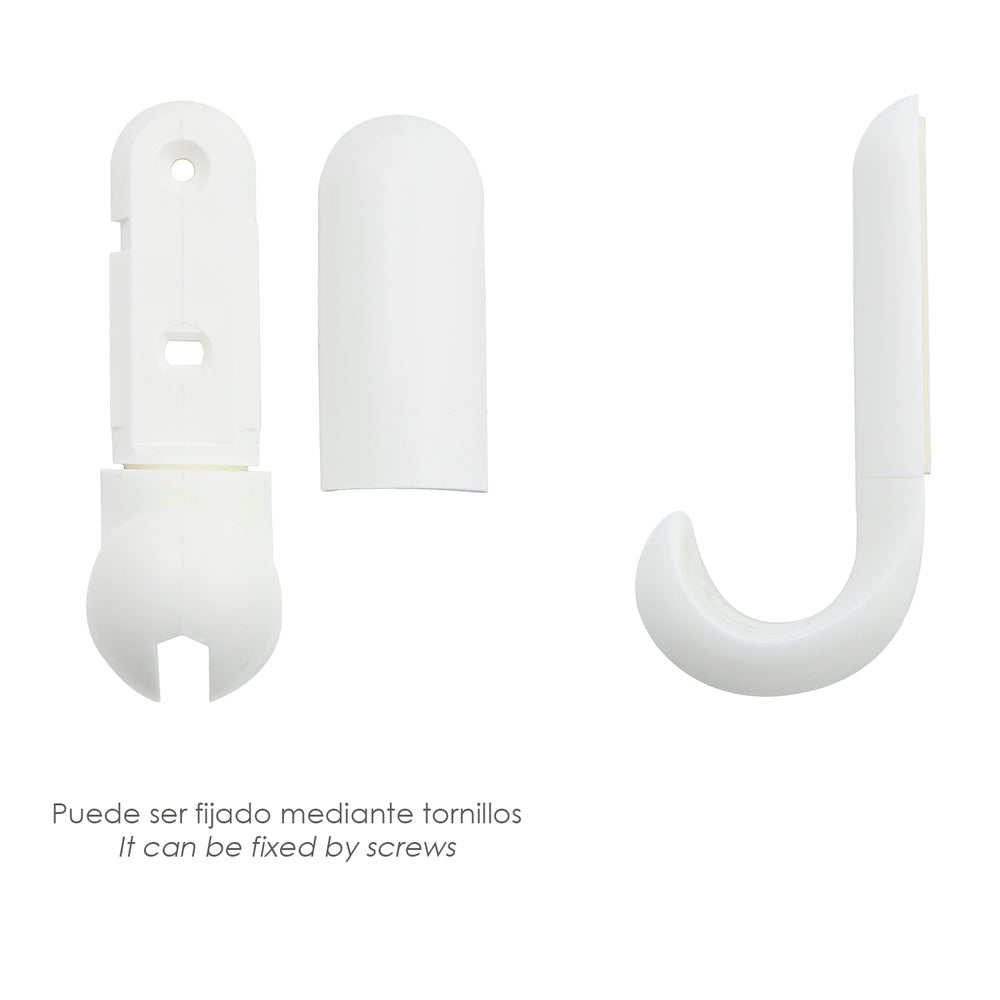 Colgador adhesivo / atornillable blanco