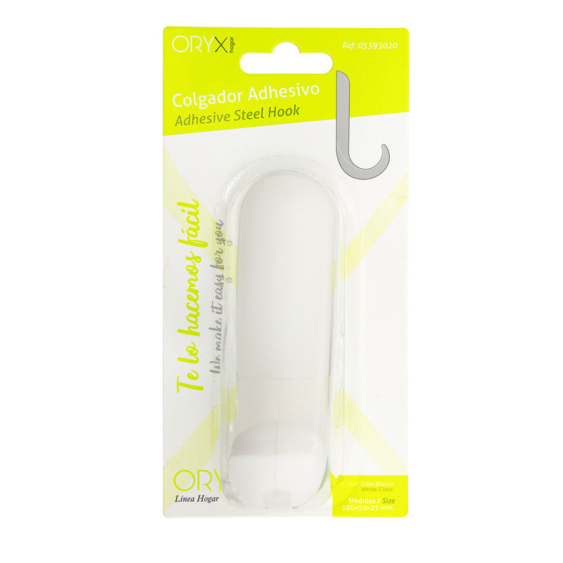 Colgador adhesivo / atornillable blanco