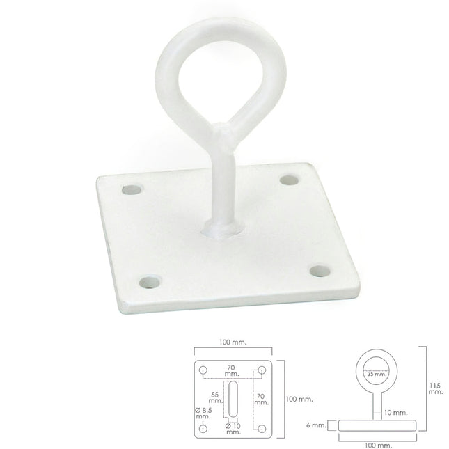 Gancho Wolfpack Con Pletina Multiuso Cerrado Blanco