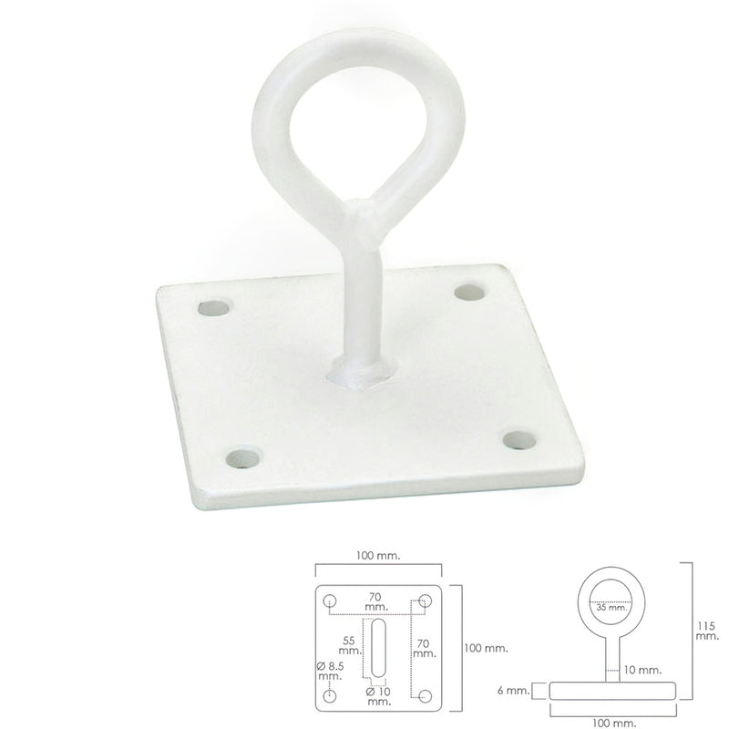 Gancho Wolfpack Con Pletina Multiuso Cerrado Blanco