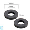 Íman wolfpack ferrite anel ø 45x20x8 mm (blister 2 unidades)
