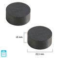 Íman wolfpack ferrite redondo ø 22,5x10 mm (blister 2 unidades)