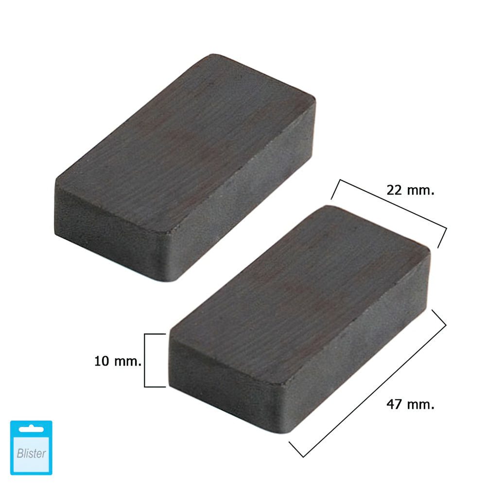 Íman Wolfpack ferrite retangular 47x22x10 mm (blíster 2 peças)