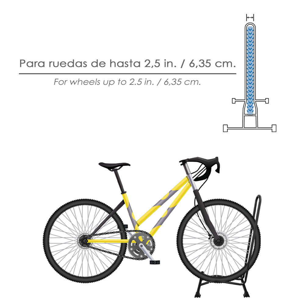 Suporte para bicicletas de chão, largura da roda 6,5 cm, tacos antiderrapantes, descanso bicicleta, suporte e-bike
