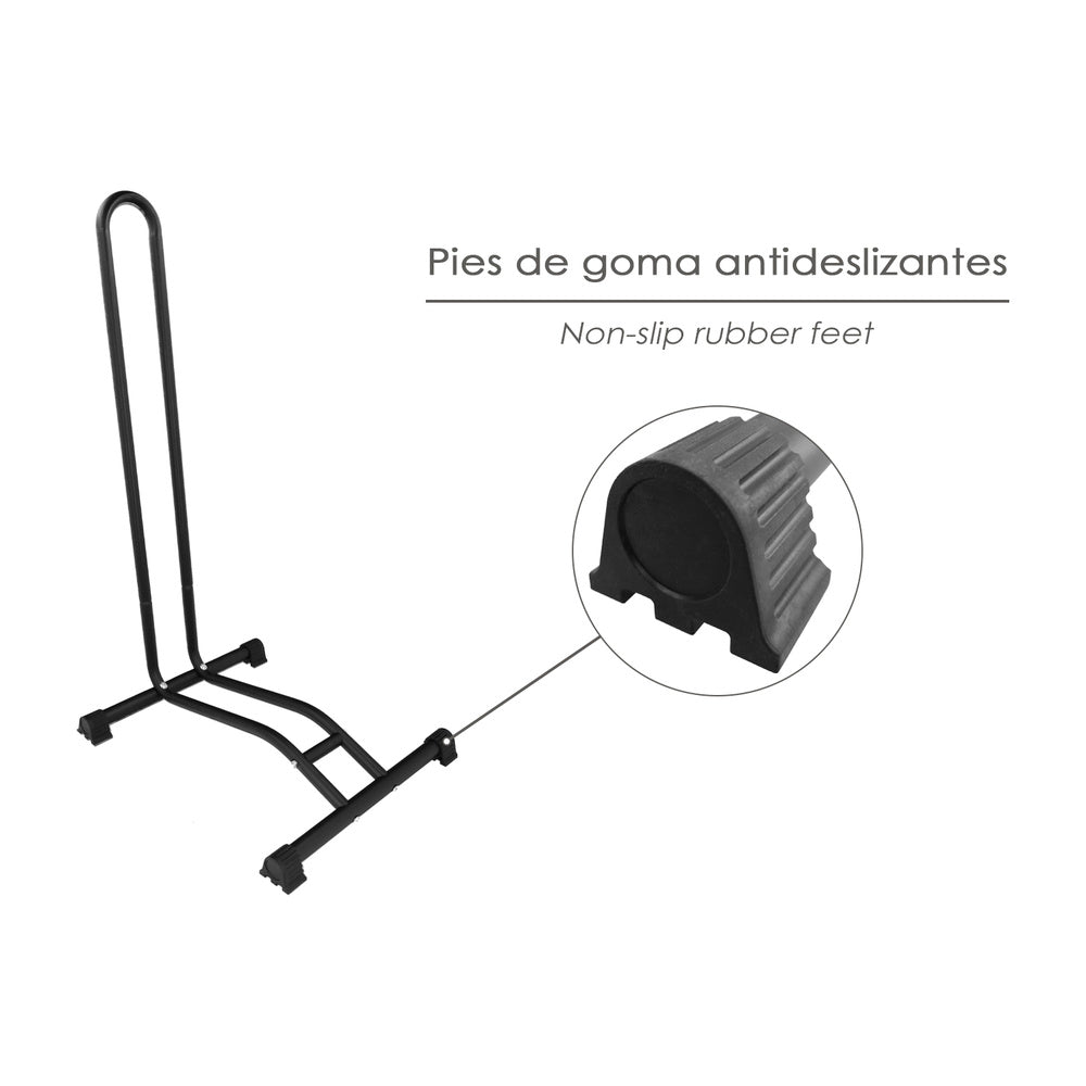 Suporte para bicicletas de chão, largura da roda 6,5 cm, tacos antiderrapantes, descanso bicicleta, suporte e-bike