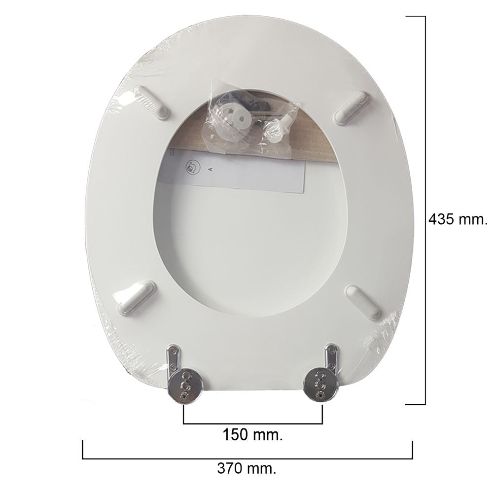 Deluxe white toilet seat