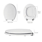 Deluxe white toilet seat