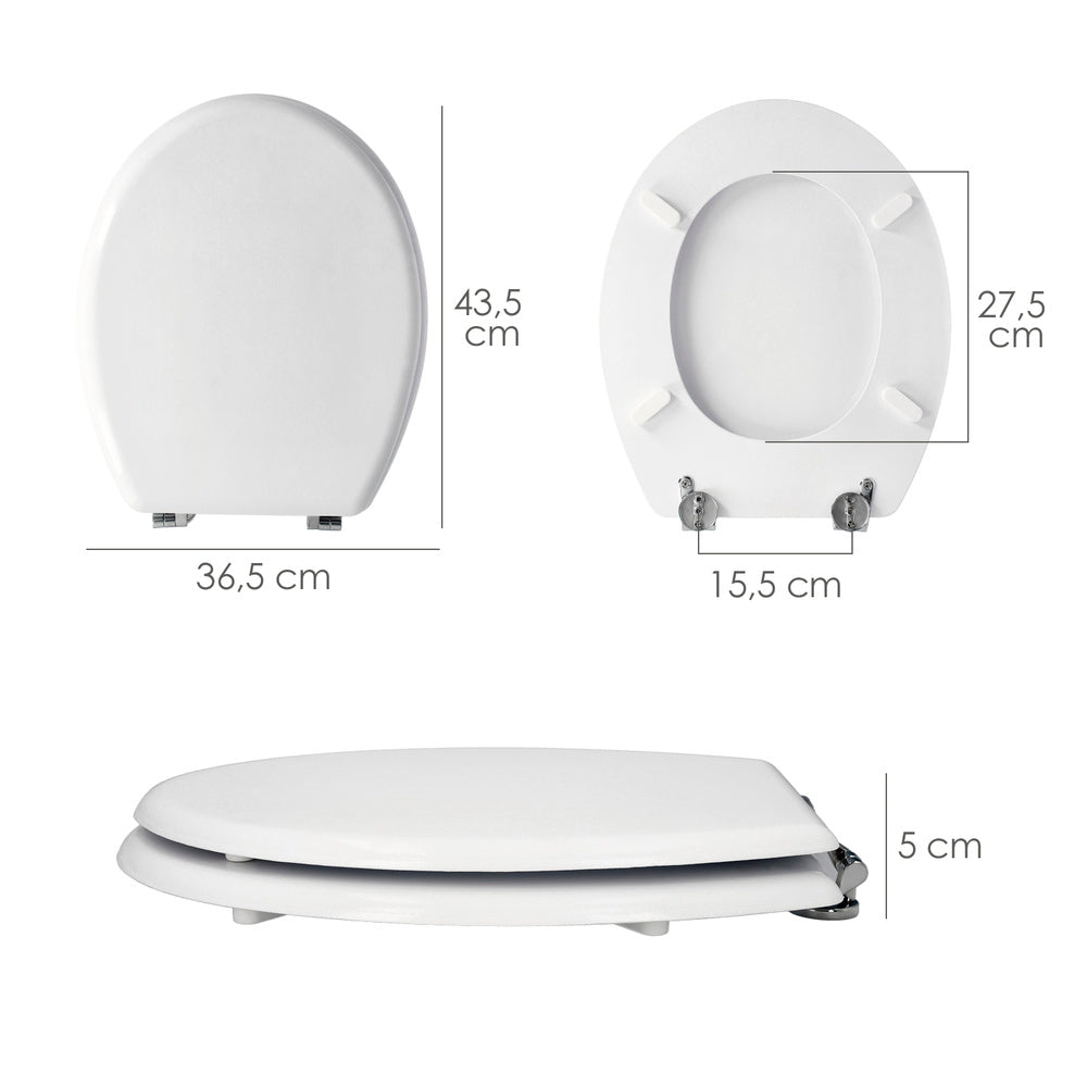 Deluxe white toilet seat