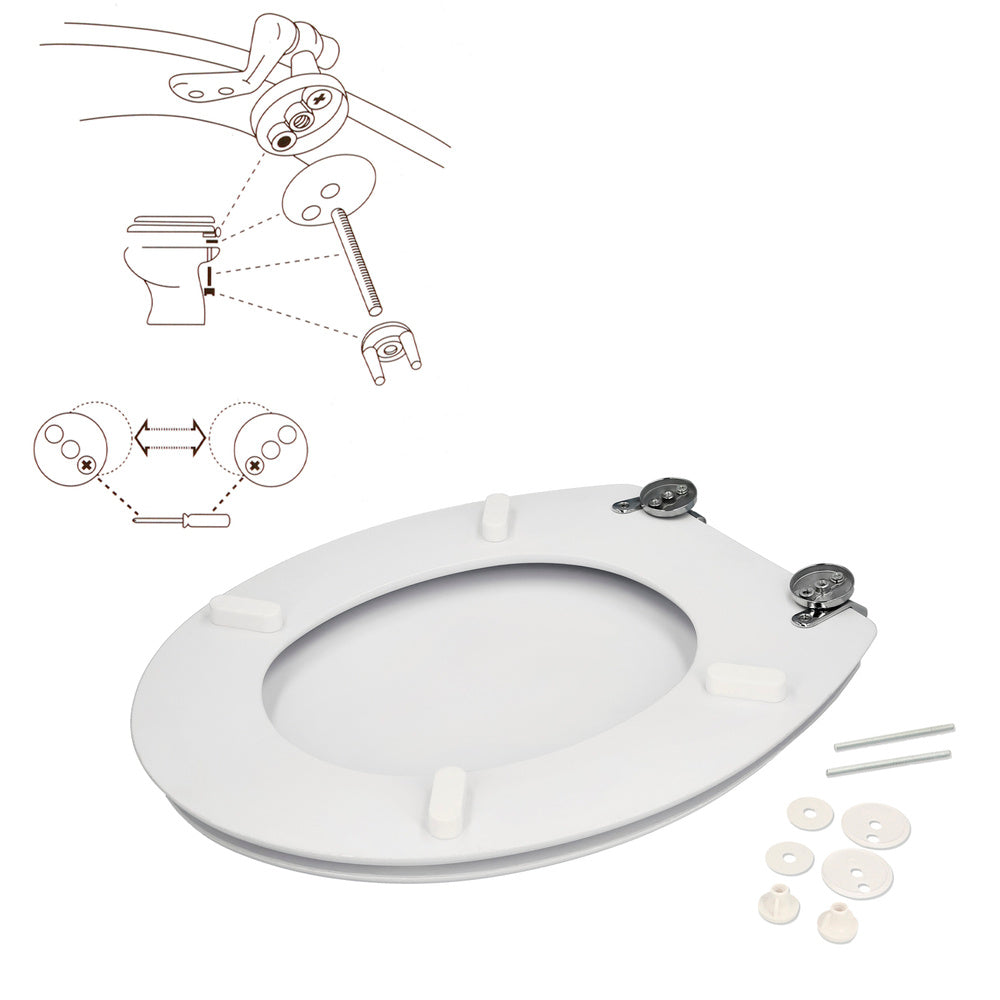 Deluxe white toilet seat