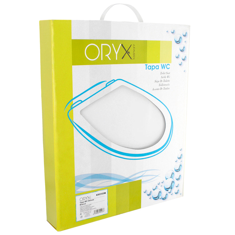 Deluxe white toilet seat