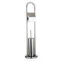 Maurer toilet brush holder and toilet paper roll holder, stainless steel, floor-standing