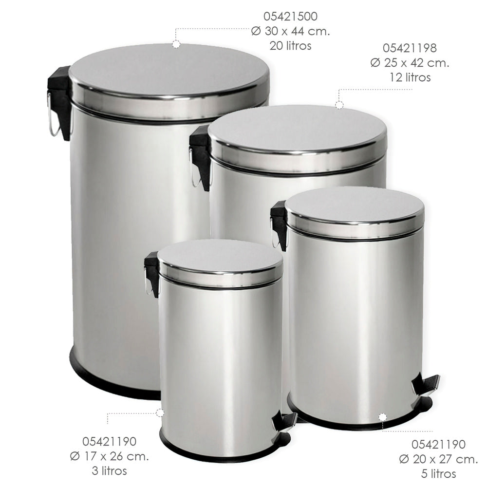 Maurer stainless steel bin 3 litres ø 17 x 26 cm