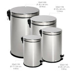 Maurer Stainless Steel Waste Bin 12 liters ø 25 x 42 cm
