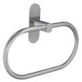Suporte de toalhas em aço inoxidável em forma de anel com efeito espelhado, forte adesivo, suporte de toalhas adesivo para parede/mobiliário.