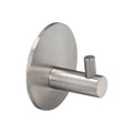 Gancho único para toalhas/roupões de banho, cor aço inoxidável, autocolante, resistente, sem necessidade de parafusos.