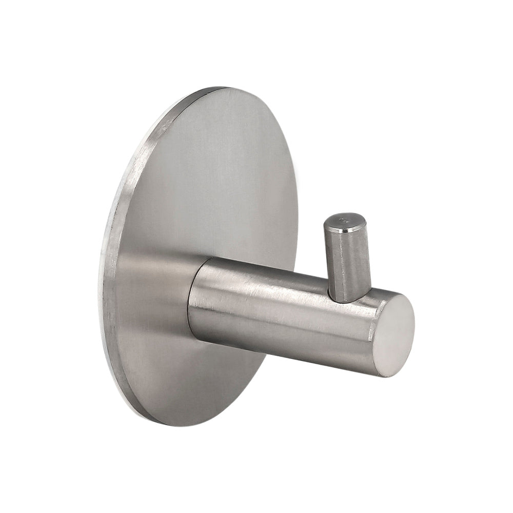 Gancho colgador baño individual toallas / albornoz color inox autoadhesivo resistente, sin tornillos