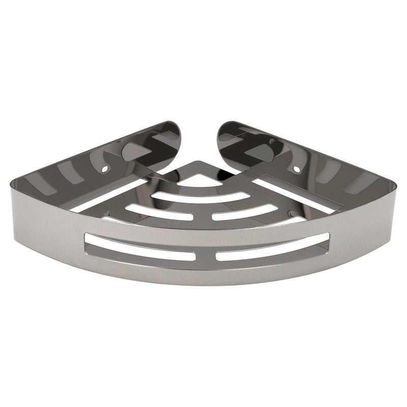 Cestillo rincon baño autoadhesivo, color inox con efecto espejo, autoadhesivo resistente o con tornillos