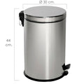 Maurer stainless steel kitchen/bathroom bin 20 liters 30x44 cm