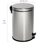 Maurer stainless steel kitchen/bathroom bin 20 liters 30x44 cm