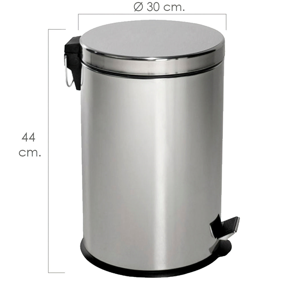 Maurer stainless steel kitchen/bathroom bin 20 liters 30x44 cm