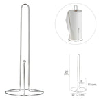 Portarrollos papel cocina vertical, cromado, 13x29 cm