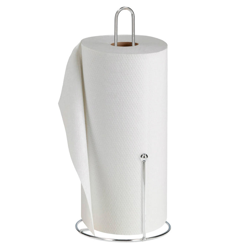Portarrollos papel cocina vertical, cromado, 13x29 cm