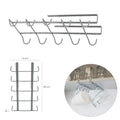 Mug holder, under cabinet kitchen rack, steel mug hanger for 10 cups