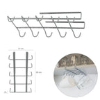 Colgador tazas, soporte cocina bajo mueble, acero cuelgatazas para 10 tazas