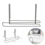 Colgador portarrollos papel cocina, acero para puertas, encimeras, muebles. 32,5x18x10 cm