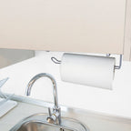 Colgador portarrollos papel cocina, acero para puertas, encimeras, muebles. 32,5x18x10 cm