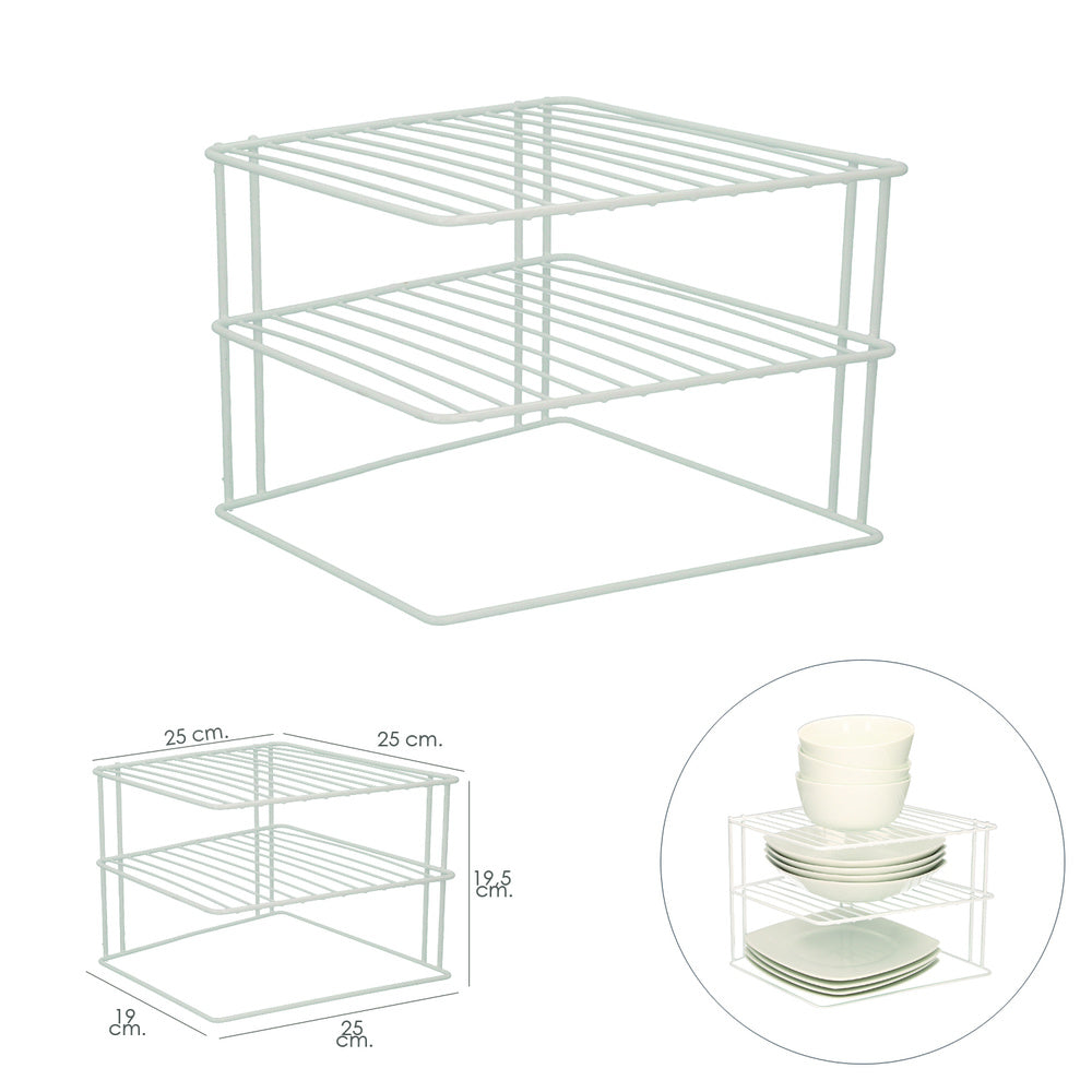 Corner kitchen shelf, 90 degrees, 3 tiers
