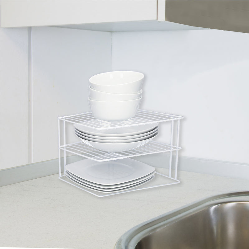 Estante forma de esquina para cocina, 90 grados, 3 niveles