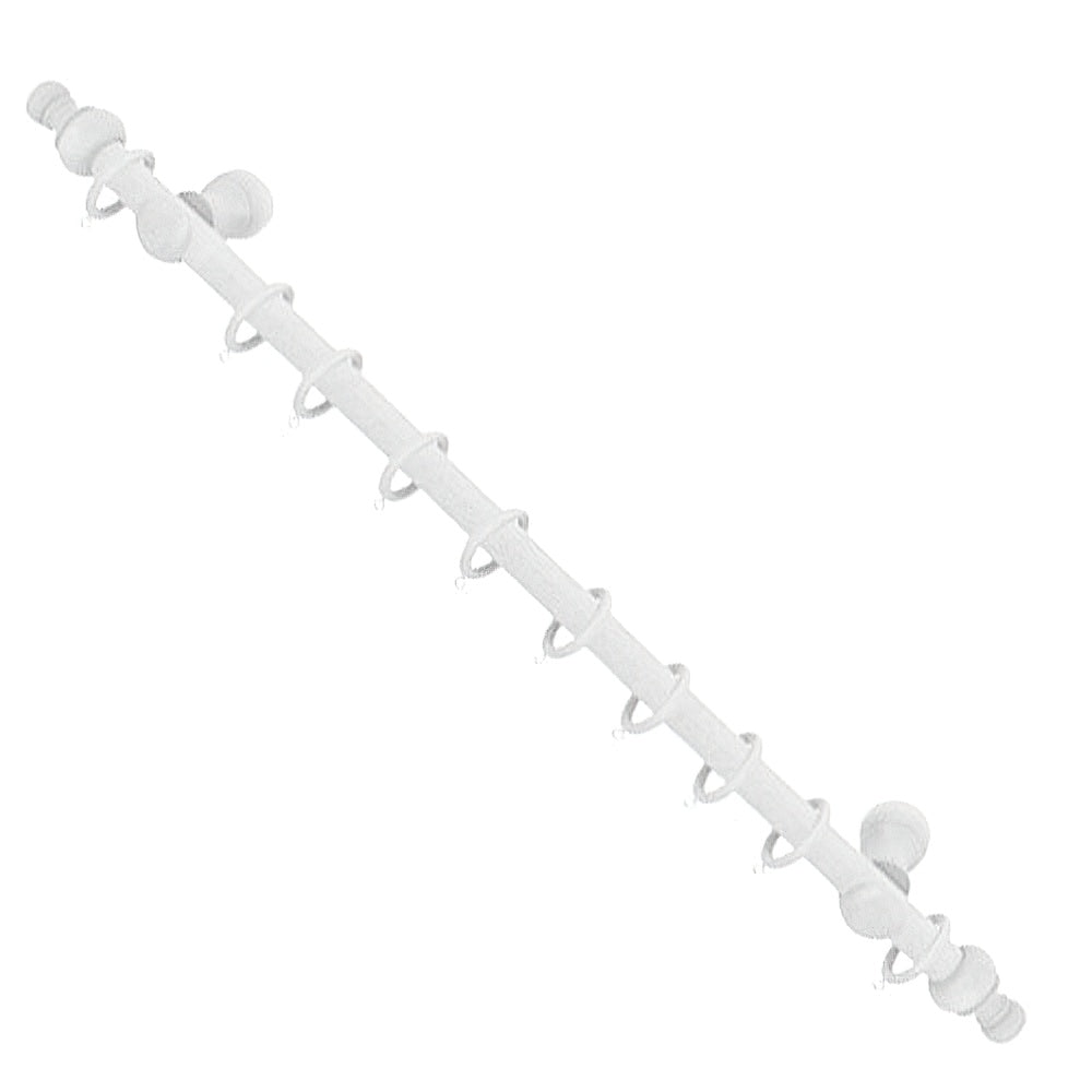 Barra cortina madera completa 1,20 metros x 20 mm blanco