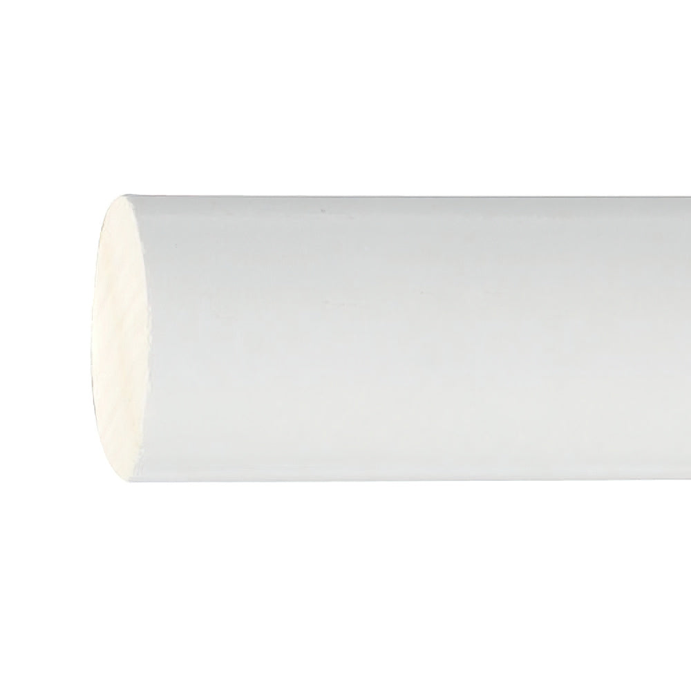 Barra madeira lisa 1,2 metros x 20 mm branco