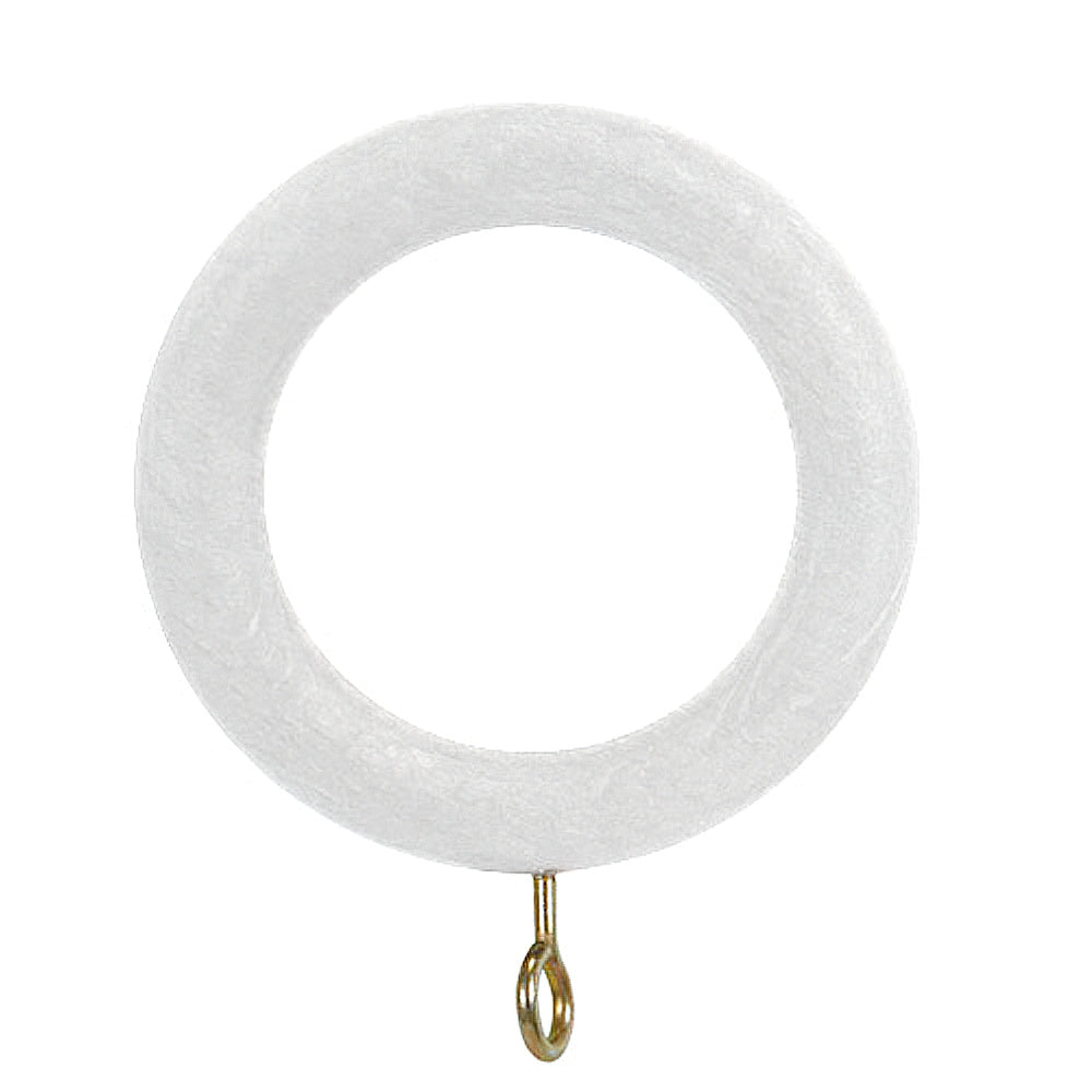 Anilla madera lisa con hembrilla 29x45 mm blanco