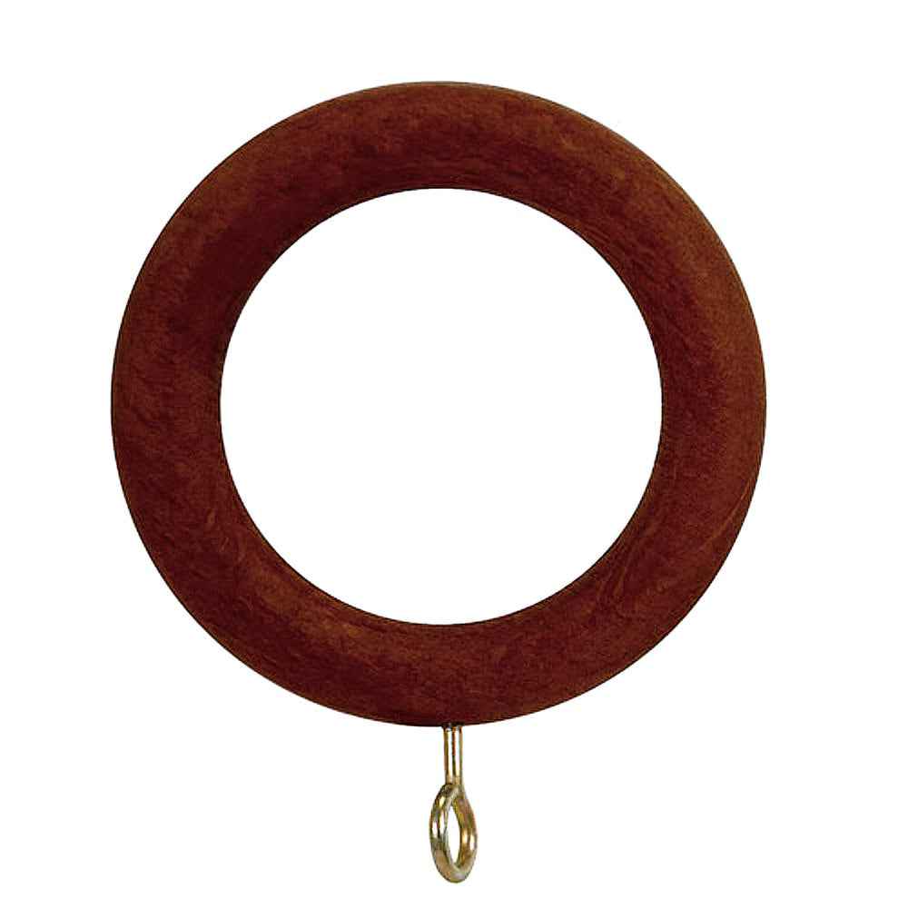 Anilla madera lisa con hembrilla 29x45 mm nogal