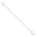 Round extendable net curtain rod 12/ 72-123 white