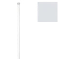 Barra baño recta extensible 18 mm (0,74-1,26) blanco