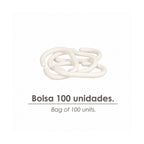 Anillas para cortinas de ducha oval. Anilla baño oval 18 mm. Blanca (bolsa 100 unidades)