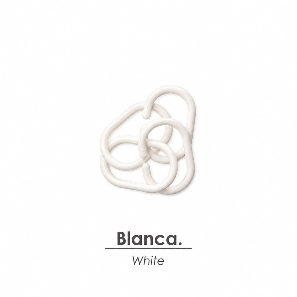 Anillas para cortinas de ducha oval. Anilla baño oval 18 mm. Blanca (bolsa 100 unidades)