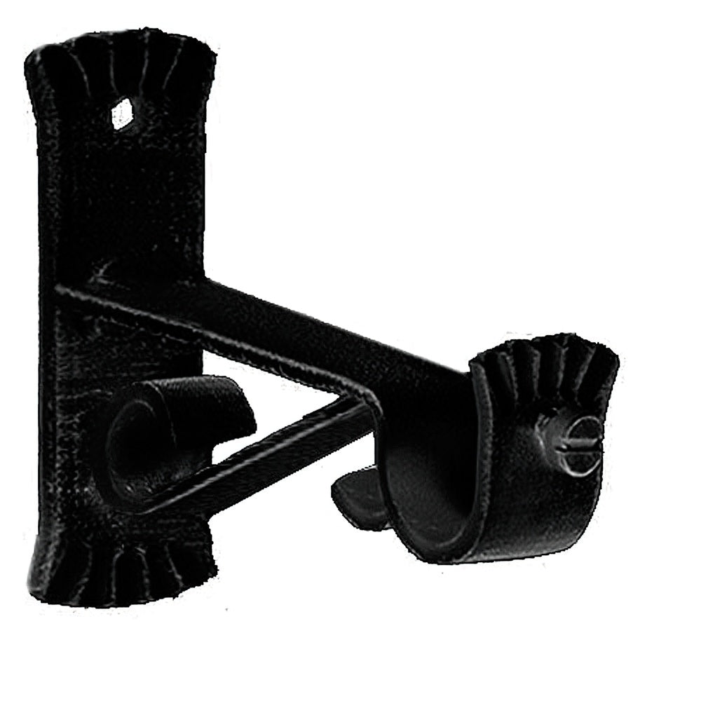 Soporte forja ø 20 mm caracol negro juego 2 piezas