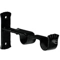 Soporte doble forja ø 28 mm. negro  (blister 1 piezas)