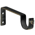 Suporte simples em ferro forjado ø 20 mm. Preto/Dourado (embalagem blister com 2 peças)
