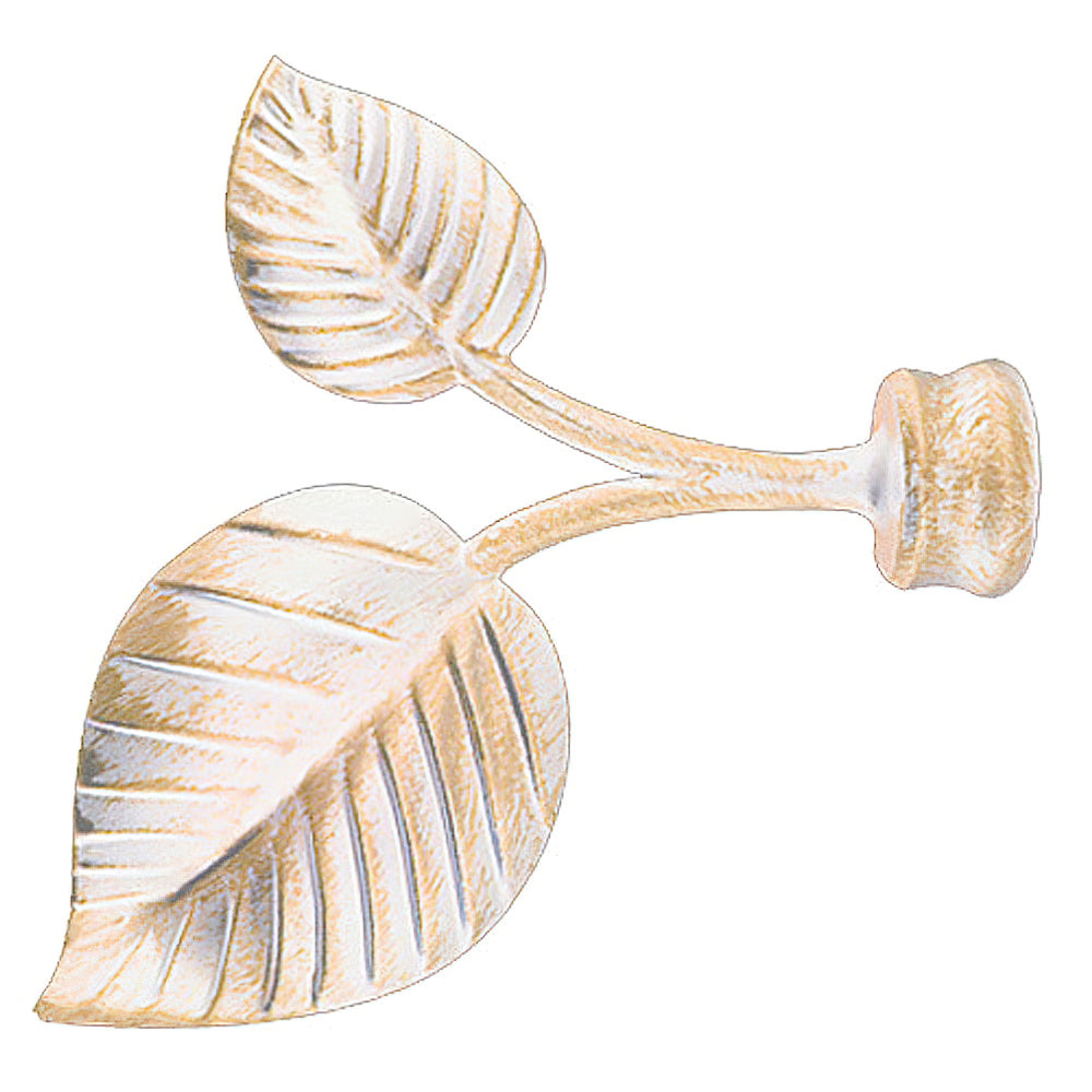 Forged finial Ø 20 mm ivory / gold set of 2 pieces