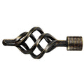 Terminal forja ananás ø 20 mm preto/dourado