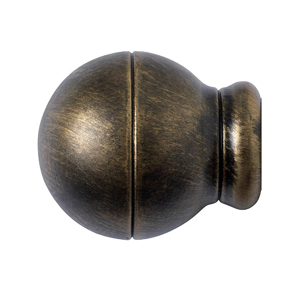 Terminal sphere with striped pattern ø 20 mm black/gold set of 2 pieces