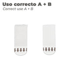 Tiras colgadoras adhesivas con velcro 16 x 55 mm blíster 4 unidades