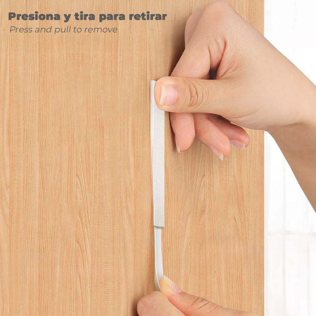 Tiras colgadoras adhesicas con velcro 16 x 55 mm. blister 4 unidades
