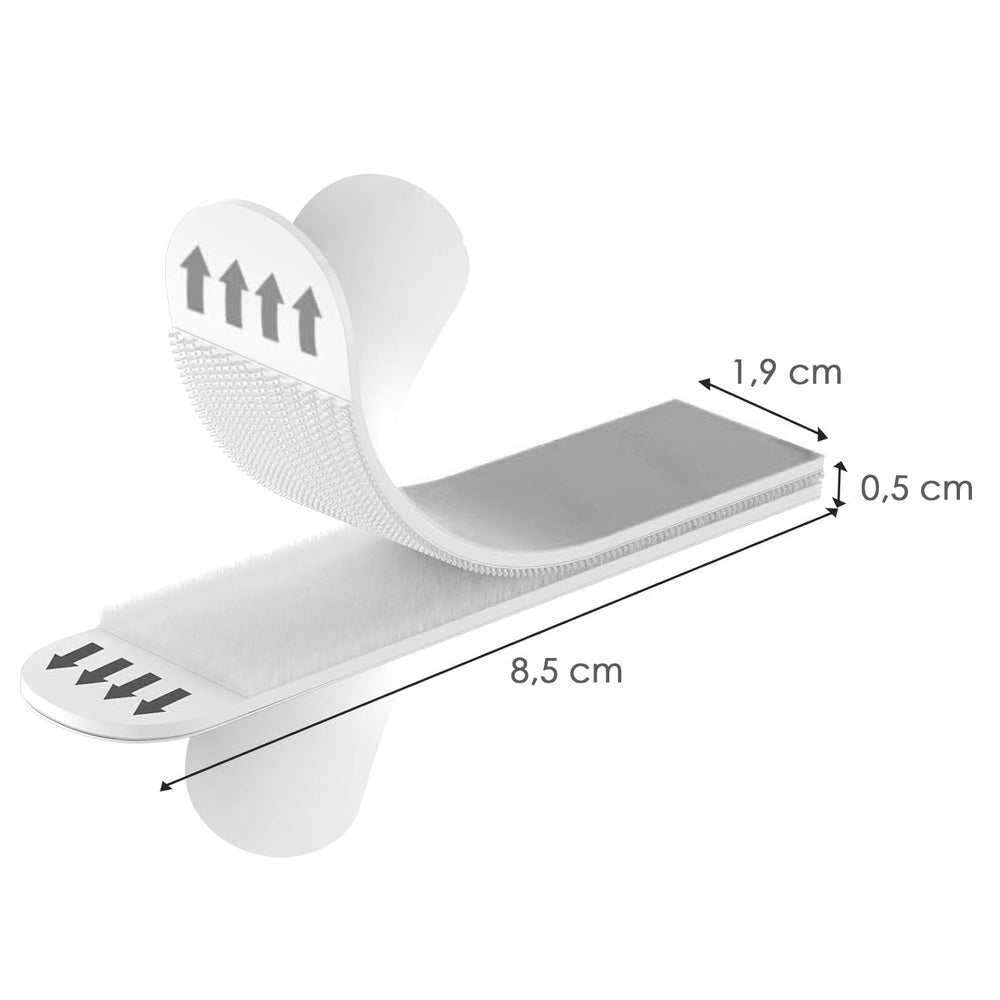 Tiras colgadoras adhesivas con velcro 19 x 85 mm blíster 4 unidades