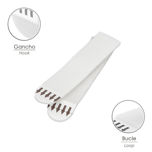 Tiras colgadoras adhesicas con velcro 19 x 85 mm. blister 4 unidades